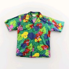 VTG Surf Line Hawaii Shirt Men  s L Loud Floral Colorful Beach Vacation Vibrant