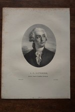 LAVOISIER . portrait. 1821 lithograph.
