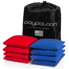 Play Platoon Premium Weather Resistant Duckcloth Cornhole Bags - Set of 8