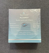 NOVEHA Allergy Eyelid Lash Wipes Cleaning Tea Tree Green Tree Chamomile Extracts