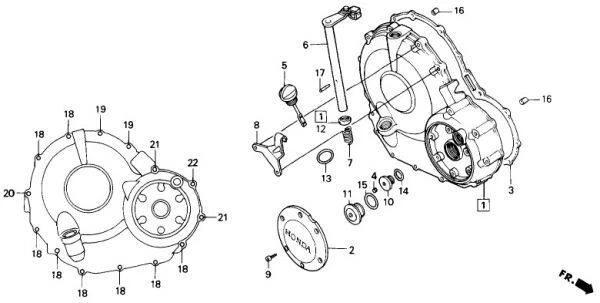 Juego de 7 piezas de revisión de embrague genuino Honda CB-1 NC27 nuevo sin usar Foto 2 de 4