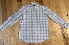 BANANA REPUBLIC BLUE  YELLOW PLAID BUTTON DOWN SIZE XL EXCELLENT COND LD8