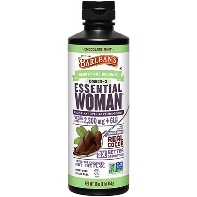 Essential Woman Chocolate Mint Liquid Supplement from Flaxseed, Evening Primr...