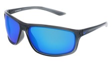 NEW NIKE ADRENALINE M EV1113 012 DARK GREY/BLUE MIRROR AUTHENTIC SUNGLASSES 66MM