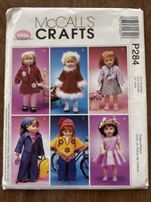 McCall's Crafts 18 Doll Clothes Pattern P284 Uncut