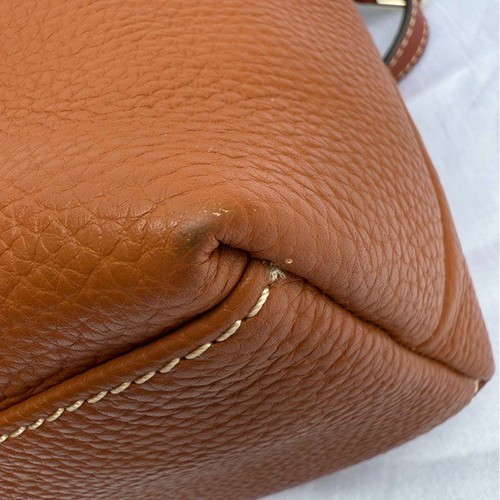 Dooney & Bourke Florentine Leather Selina Hobo Crossbody Bag Saddle Brown - Picture 5 of 16