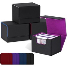 Magnetic Closure Card Deck Box - Elegant Waterproof Case for Collectible Cards