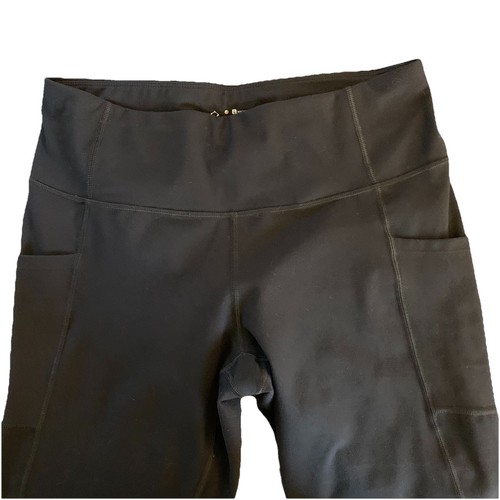 Heath Yoga Black Capri Leggings Yoga Pants Size XL With Pockets