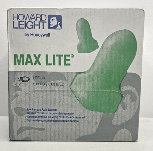 HOWARD LEIGHT - MAX LITE LPF-30 SAFETY EARPLUGS CORDED 100PR - Picture 2 of 7