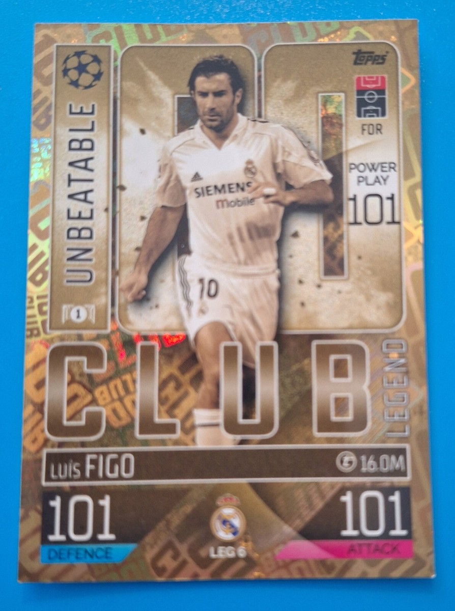 Match Attax Champs league 22/23 Luis Figo Legend Gold 100 Club