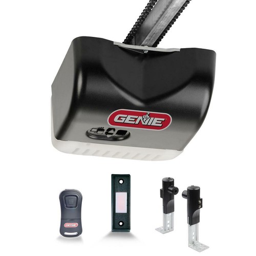 1/2 HP Garage Door Opener Durable Chain Drive Genie Remote Wall Control T Beam - Picture 10 of 11
