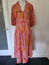 Farm Rio Shortsleeve Dress With Collar Size S