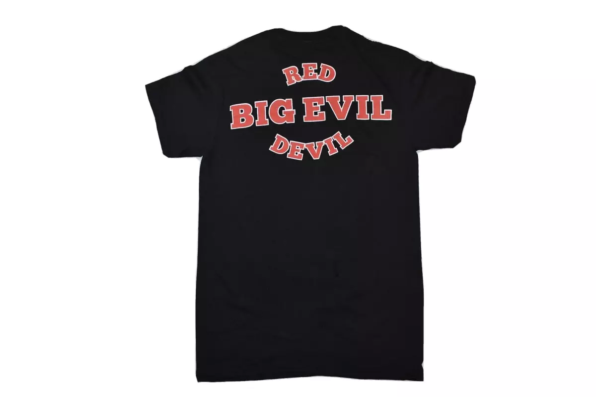 WWE Mens Undertaker Big Evil Red Devil 2018 Print Black Shirt New
