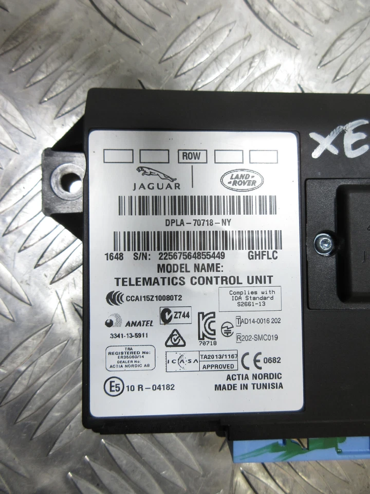 2017 JAGUAR XE TELEMATICS CONTROL UNIT MODULE DPLA-70718-NY *709 - Image 2 of 4