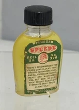 Vintage PFLUEGER "Speede" Reel Oil No. 379 Full Bottle w/Attached Dropper