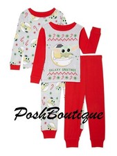 Baby Yoda Pajamas Mandalorian Star Wars Boy Girl Toddler 4T 5T 4 5 Christmas