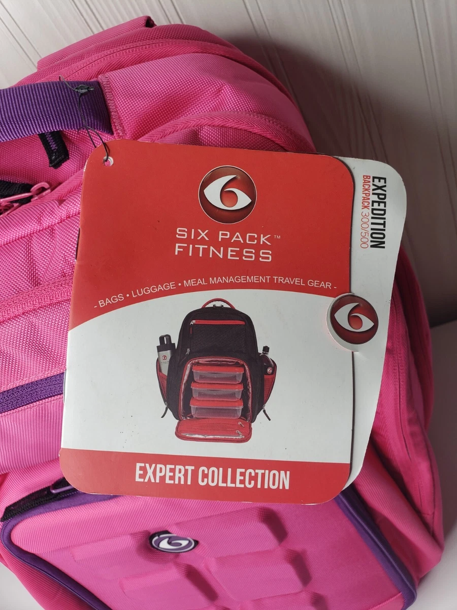 6 PACK FITNESS EXPEDITION 300 BACKPACK MEAL MANAGEMENT BAG SIX PACK BAG PINK