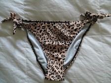 Womens Tan/Black leopard Bathing Suit Bottom Size M NEW w/o tags