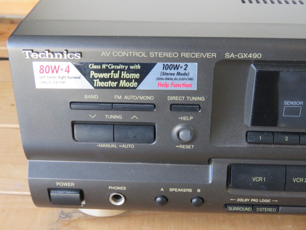 Stereo Receiver Technics SA-GX490 AV Control - No Remote | eBay