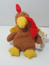 Russ Berrie Plush Home buddies Cokey the turkey beanbag terry cloth