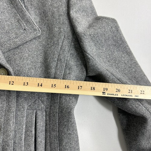 J.Crew Double Breasted 100% Wool Coat Gray Women’s Size Small Lined Casual - Picture 7 of 9