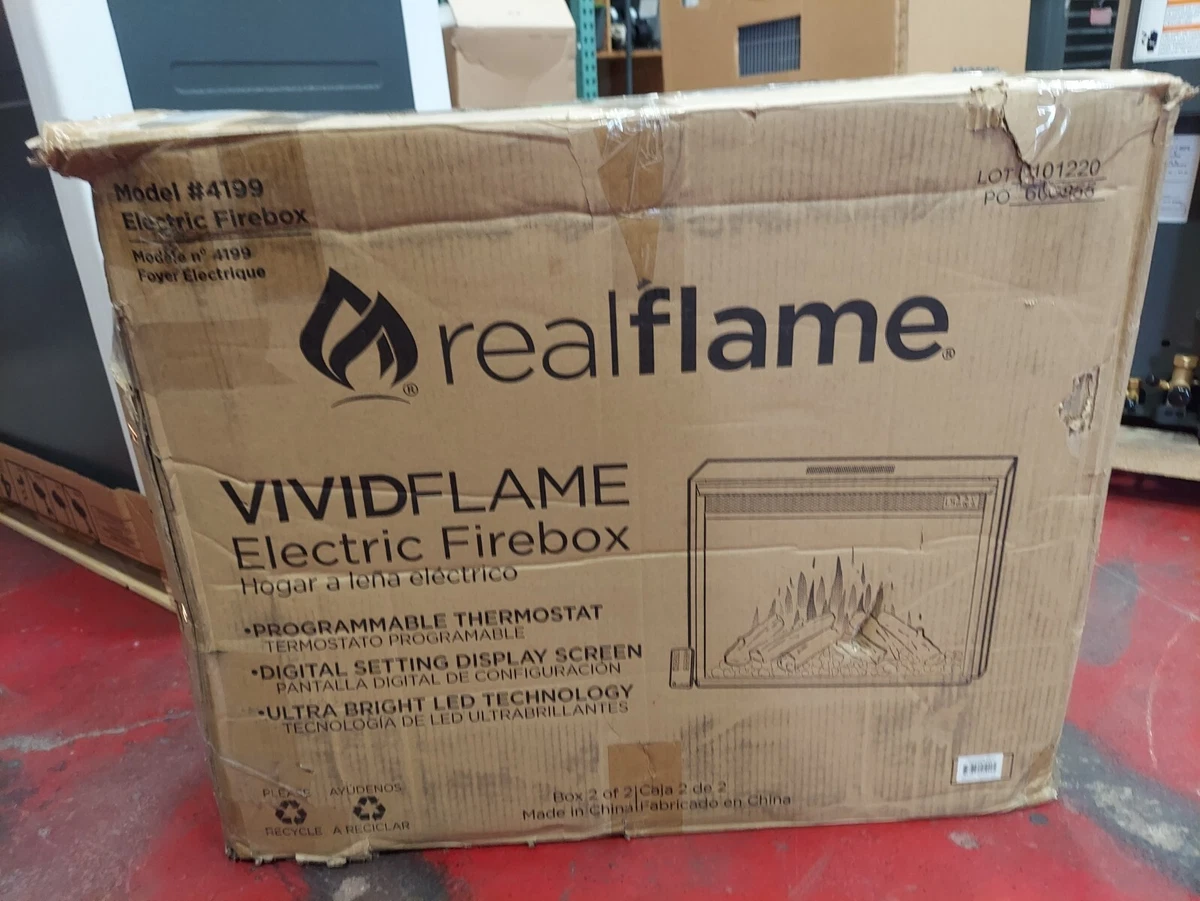 Real Flame Electric Firebox - 4199, Scratch and Dent | eBay