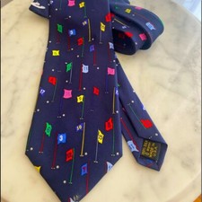   Golf Tee Time  Alynn Neckwear silk tie