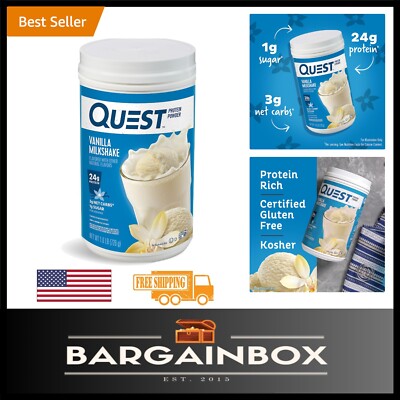 Quest Vanilla Milkshake Protein Powder - 24g Protein, Low Carb, Gluten-Free