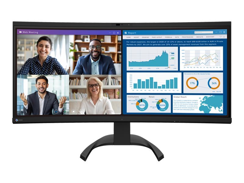 EIZO FlexScan EV3450XC-BK With FlexStand LED monitor curved EV3450XC-BK