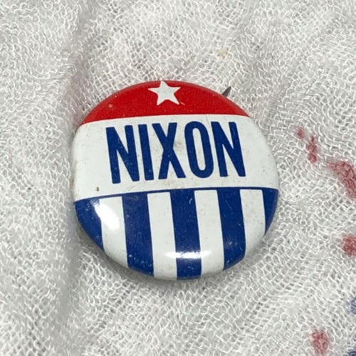 Richard Nixon Red White Blue Presidential Vintage Button Pin