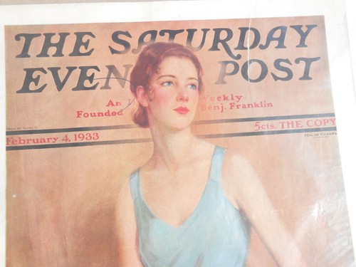 Vintage Saturday Evening Post Cover Only Feb 4 1933 Vigilante Frances Coe P10 - Bild 4 von 4