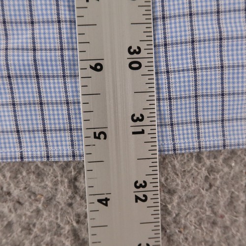 Bobby Jones Shirt Mens XL Blue Windowpane Houndstooth 100% Cotton Button Up - Picture 9 of 11