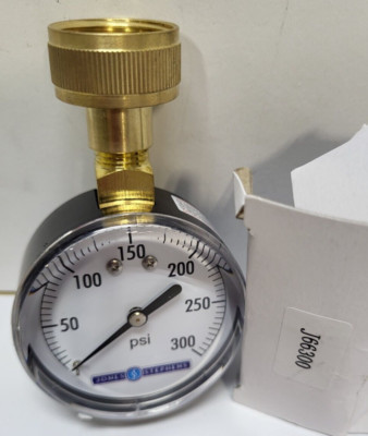 1 New 300 psi Water Test Gauge with 3/4 in. Hose Connection J66300