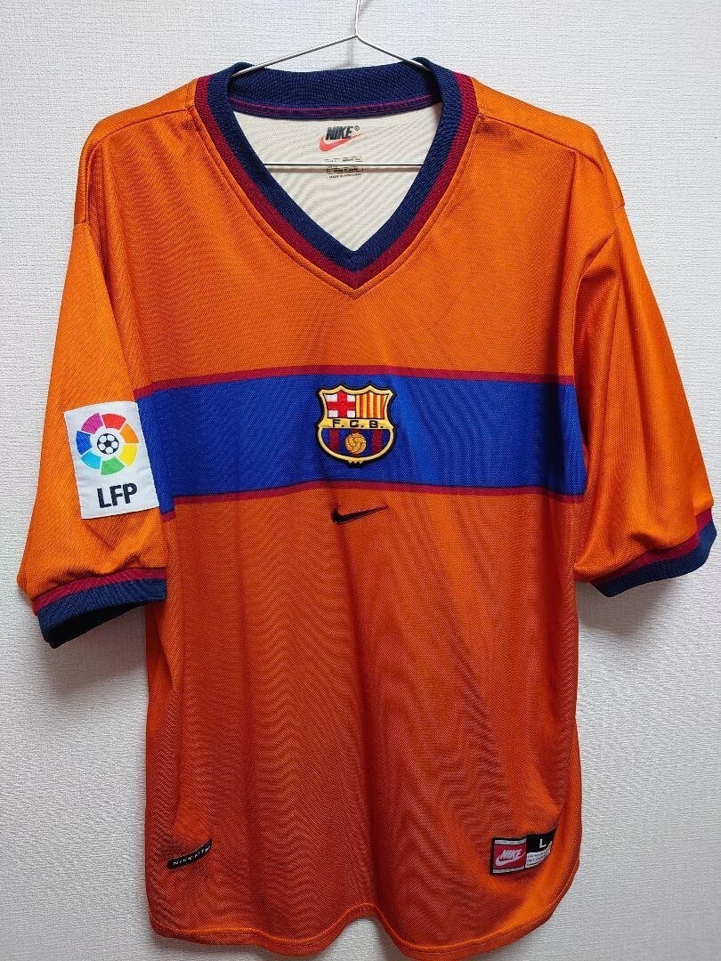 ブラックマーケットバルサ FC Barcelona 1998 99 Large Away Jersey Maglia Nike Spain