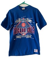 Vintage 1991 MLB Chicago Cubs National League T Shirt Sz S Made In USA Grunge
