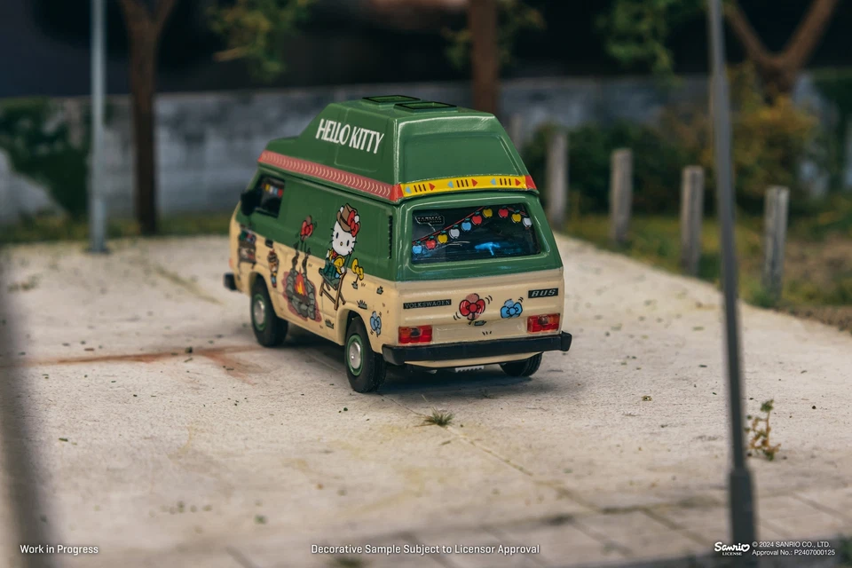 Tarmac Works 1/64 Volkswagen T3 Van Hello Kitty Camping Model Car - Image 3 of 4