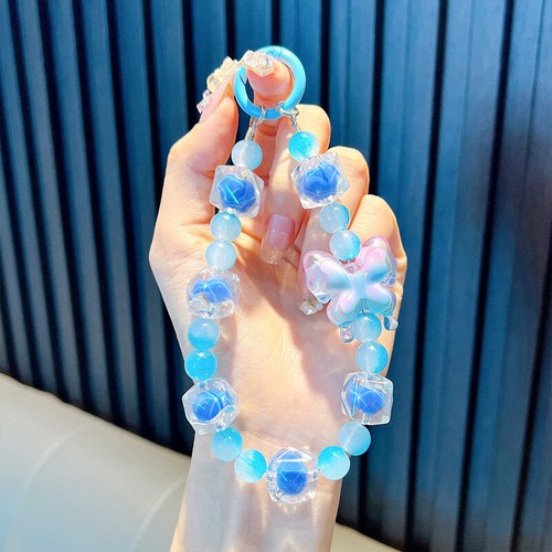 Colorful Bow Beaded Mobile Phone Chain Keychain Bag Pendant For Men And Women - 第 7/18 張圖片