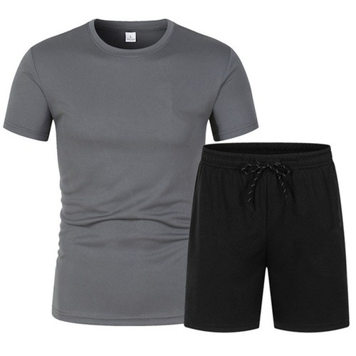 Conjunto de camisetas y pantalones cortos de verano para hombre conjunto de 2 piezas sudadera chándal - Imagen 18 de 25