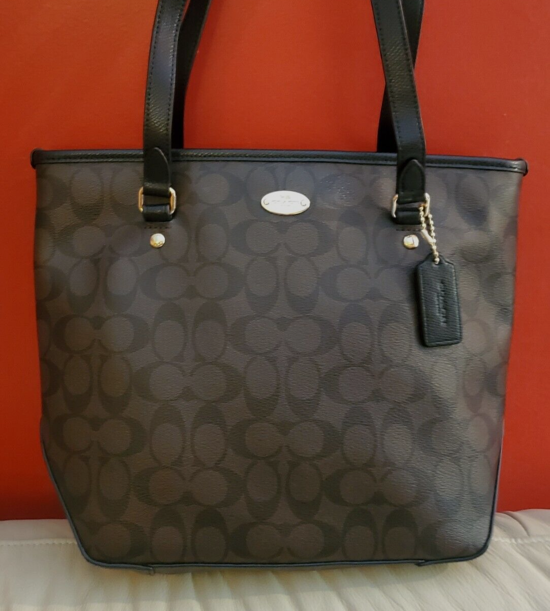 COACH トートバッグ COACH Signature Zip Top Tote Bag 34603 Authentic | eBay