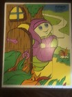 Vintage 1985 Hasbro Gloworm Glo Glow Worm Wood Playskool Puzzle