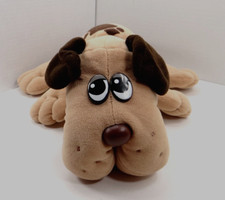 Tonka Vintage Pound Puppies Brown Spotted Puppy Dog Short Ears 18" W Collar
