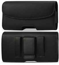 Kyocera DuraXV LTE Flip Phone Leather Holster Case Pouch with Belt Loop & Clip 