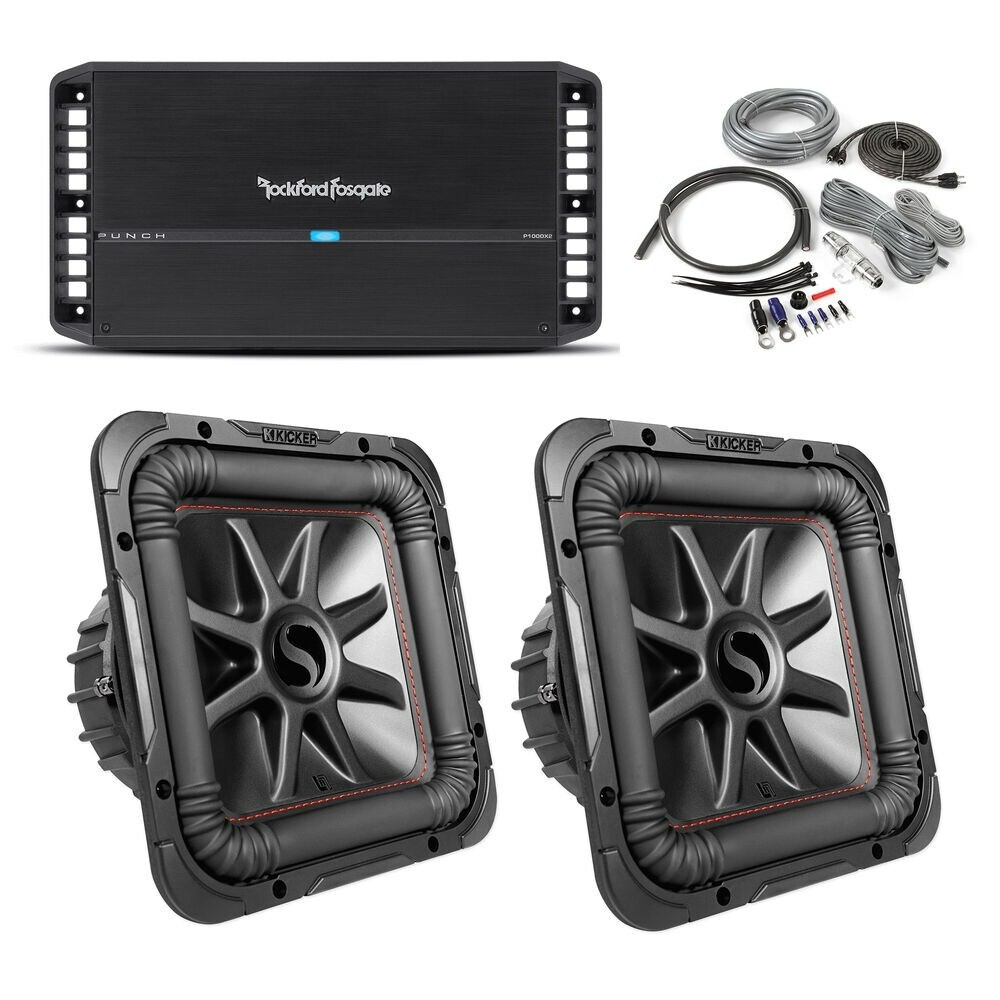 2-канальный усилитель Rockford Fosgate P1000X2 Punch мощностью 1000 Вт с сабвуфером и комплектом 15159000₽