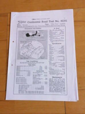 Morgan ''Plus Four'' 2-seater Motor Road Test No. 5C/51