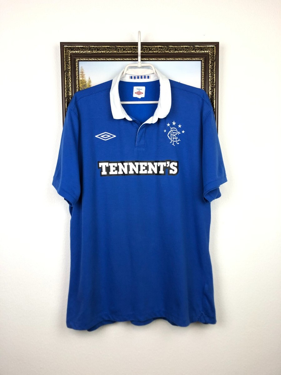 Rangers Home football shirt 2010 Soccer #17 Diouf Jersey Umbro