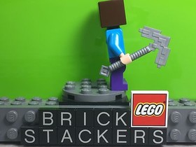LEGO STEVE Minifigure Minecraft 21113 21114 21116 NEW Authentic Silver Pickaxe