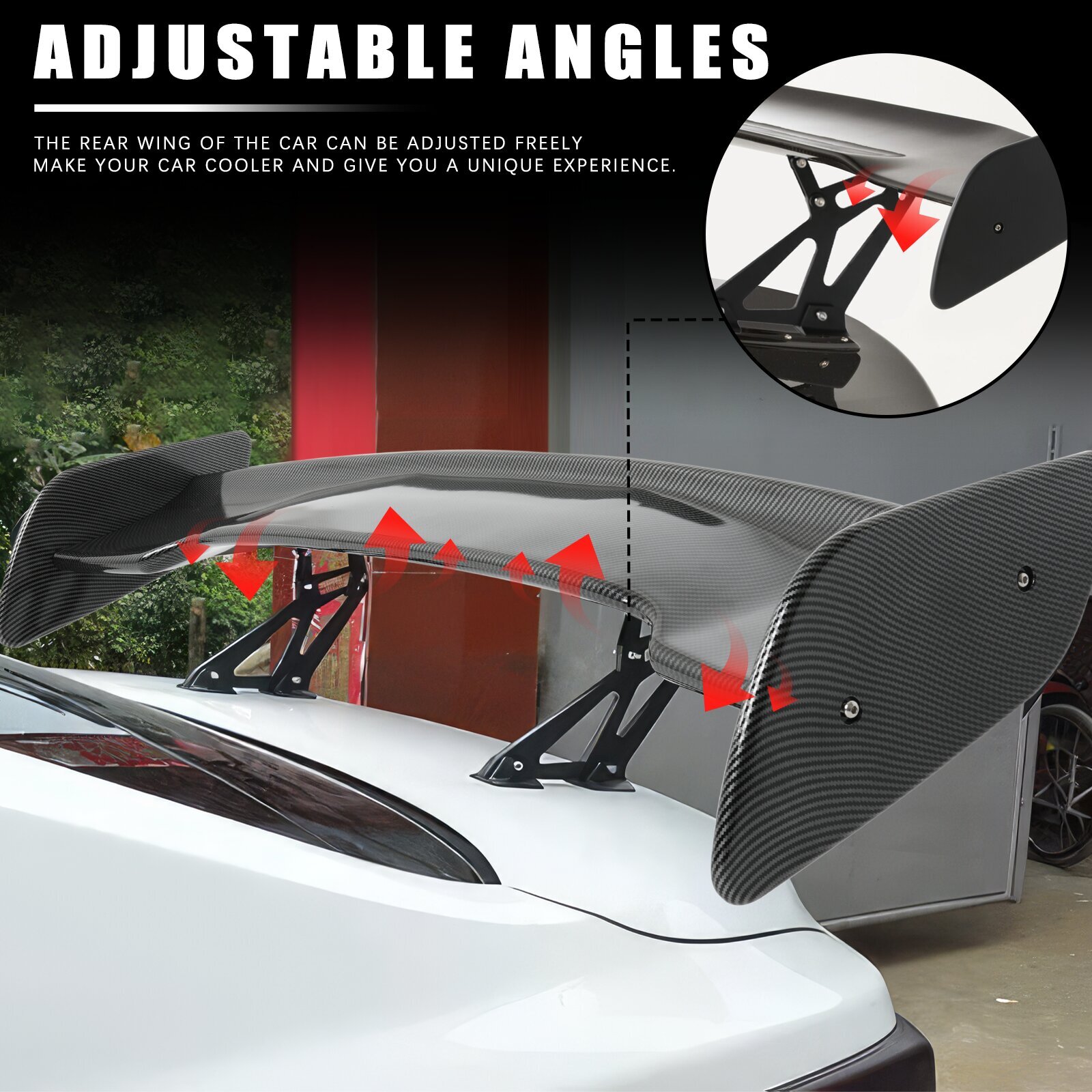 For Honda Acura NSX CARBON FIBER Rear Trunk Spoiler Wing GT Style Racing Adjust
