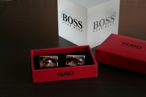 Neu Hugo Boss Herren Silber Smart Smoking Abschlussball Hochzeit Anzug Hemd Manschettenknöpfe Manschettenknöpfe - Bild 14 von 24