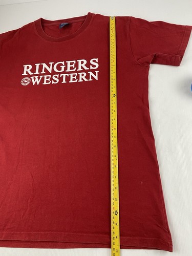 Ringers Western Unisex Red 100% Cotton T shirt Size L - Picture 8 of 11
