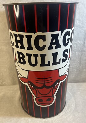 Vintage 1990 NBA Chicago Bulls P&K Product Metal Waste Trash